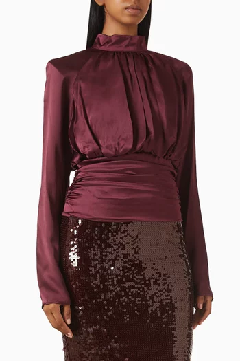 Ruched Top in Silk