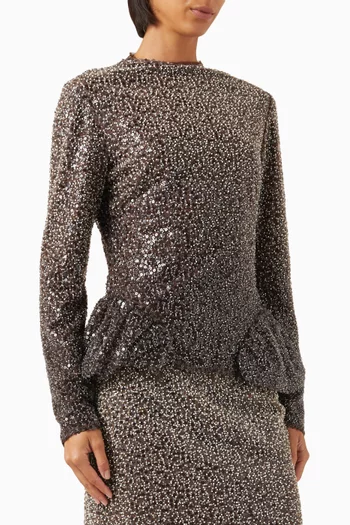 Embellished Peplum Top