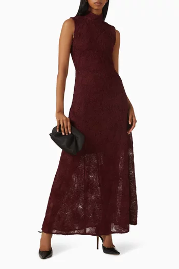 Floral-pattern Dress in Mesh