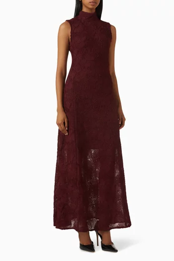 Floral-pattern Dress in Mesh