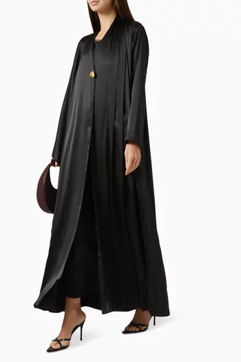 Sculpted Elegance Draped Abaya