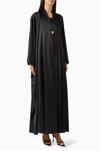 Sculpted Elegance Draped Abaya