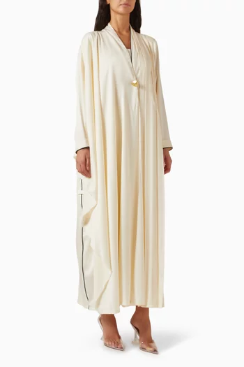 Sculpted Elegance Draped Abaya