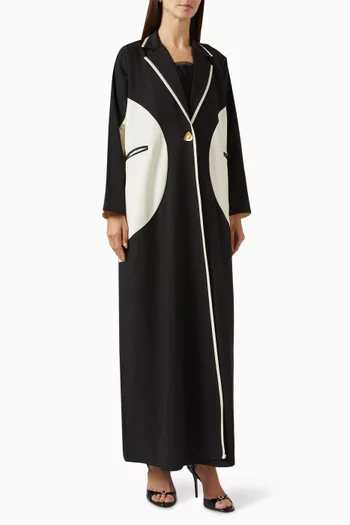 Pearl Button Coat Abaya