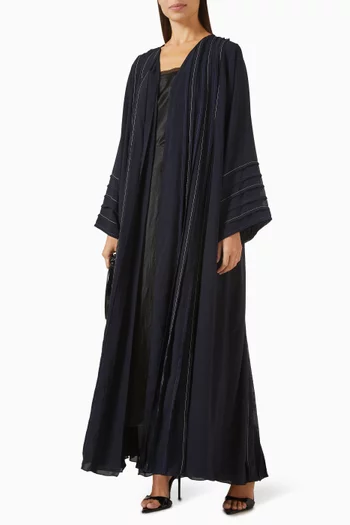 Pleated-front Abaya