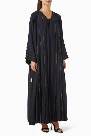 Pleated-front Abaya