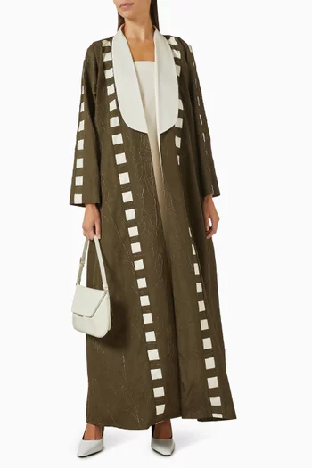 Grid Jacquard Abaya