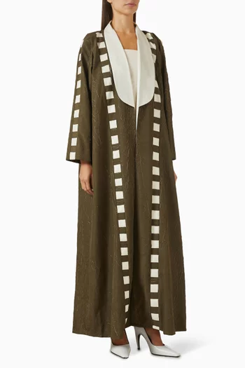 Grid Jacquard Abaya