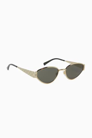 Guccissima Cat-eye Sunglasses in Metal