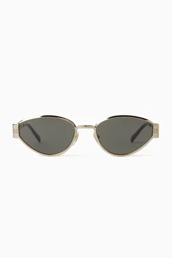 Guccissima Cat-eye Sunglasses in Metal