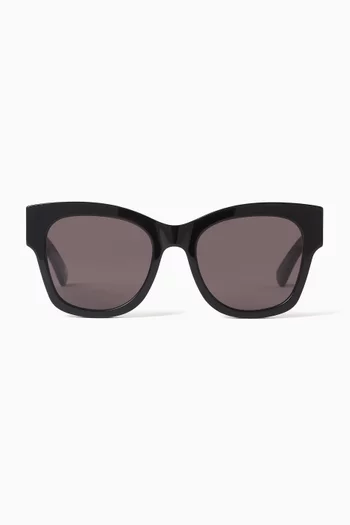 Lacquered Square Sunglasses in Acetate