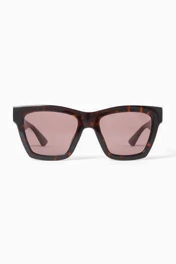 Minimal Square-frame Sunglasses in Acetate