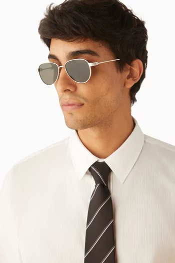 SL 772 D-Frame Sunglasses in Metal