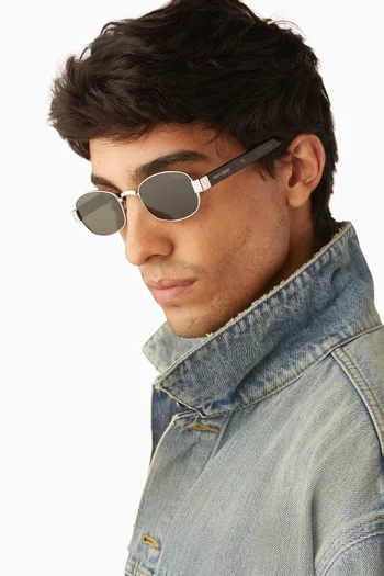 SL 706 Rectangular Sunglasses in Metal