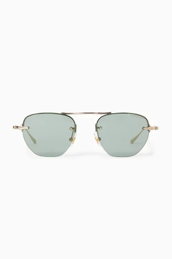 D-frame Sunglasses in Metal