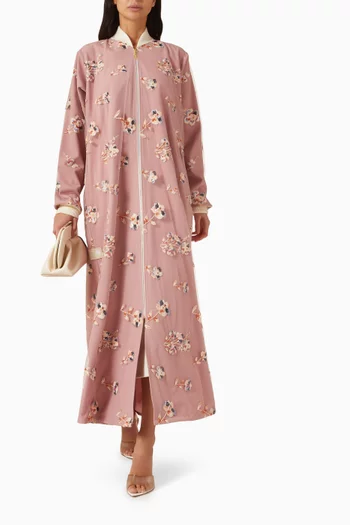 Bloom Floral Zip Abaya
