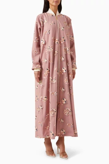 Bloom Floral Zip Abaya