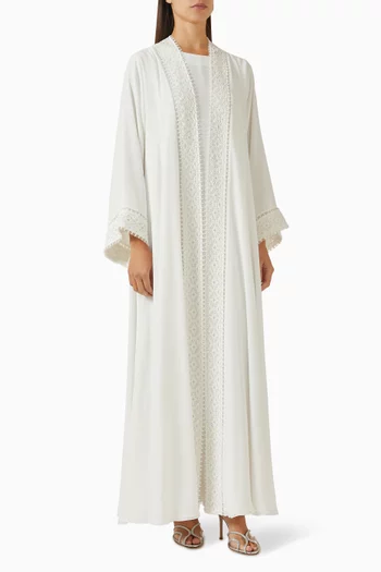 طقم عباية مطرز بالخرز، 3 قطع