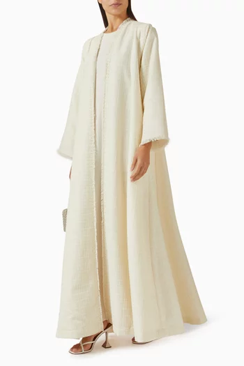 طقم عباية مطرز بالخرز، 3 قطع