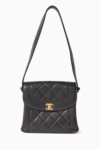 حقيبة كتف ديانا من التسعينيات جلد ماعز