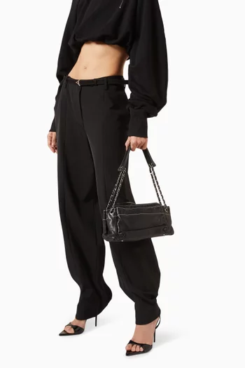 حقيبة كتف من الألفينيات جلد ماعز