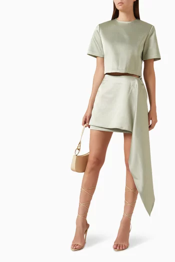 تنورة سولان قصيرة ستان