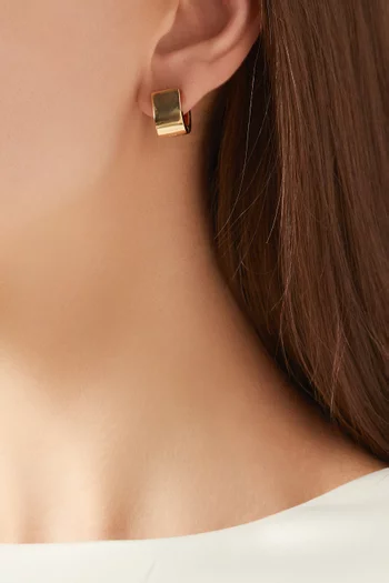 Chunky Square Earrings in 14kt Gold Vermeil