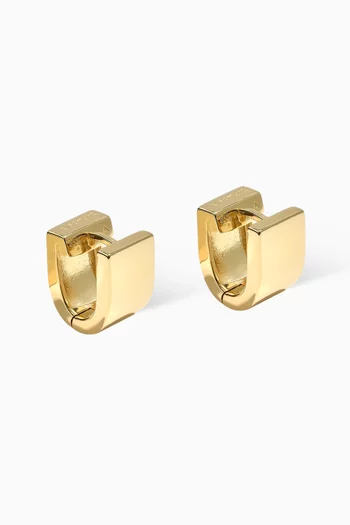 Chunky Square Earrings in 14kt Gold Vermeil