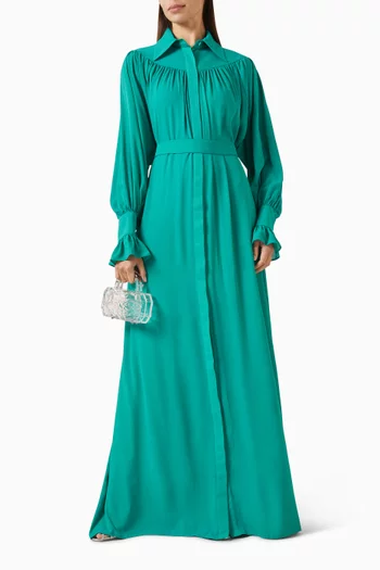 Reem Shirt Belted Maxi Dress