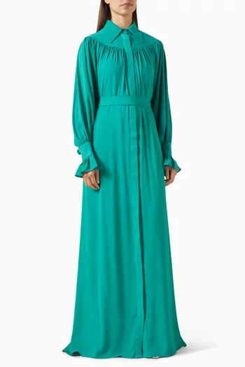 Reem Shirt Belted Maxi Dress