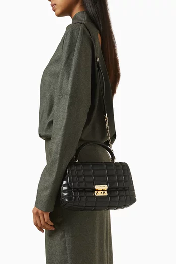 Medium Tribeca Satchel in Quilted Leather