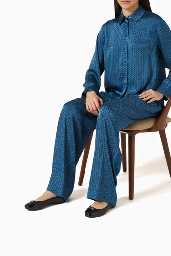 Mandy Ballerina Flats in Leather