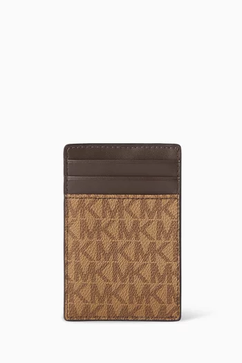 Notched Logo Canvas & Leather