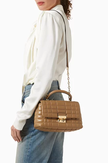 Medium Tribeca Satchel in Quilted Leather