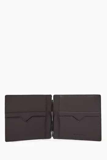 Edison Money Clip Card Case in Saffiano Leather