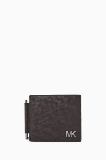 Edison Money Clip Card Case in Saffiano Leather