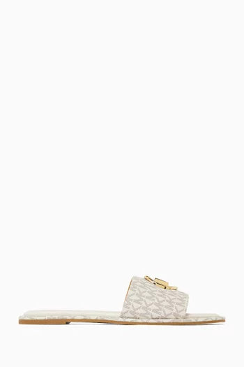 Hayworth Slides in Logo-print Canvas