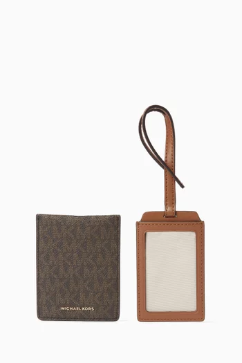 Jet Set Luggage Tag in Logo Canvas