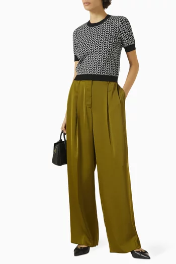 Wide-leg Pants in Satin