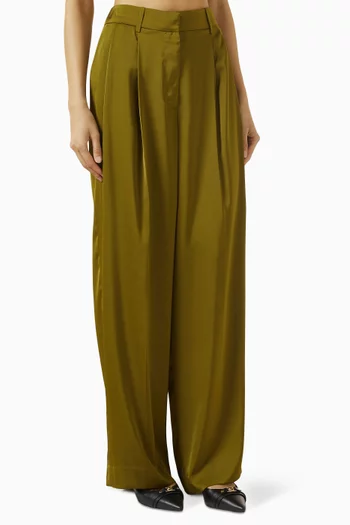 Wide-leg Pants in Satin