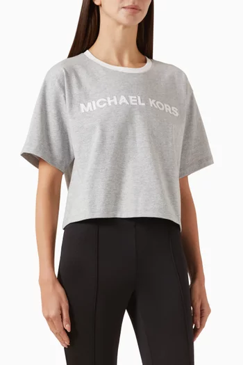 Logo-appliqué T-shirt in Cotton