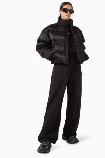 Messy Cropped Puffer Jacket
