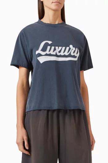 Luxury Script Medium-fit T-shirt in Jersey