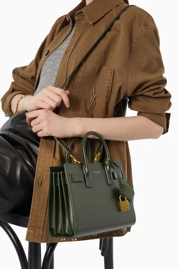 Nano Sac de Jour Tote Bag in Leather