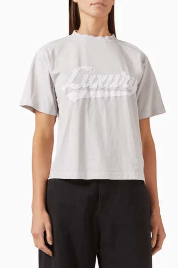 Luxury Script Medium-fit T-shirt in Jersey