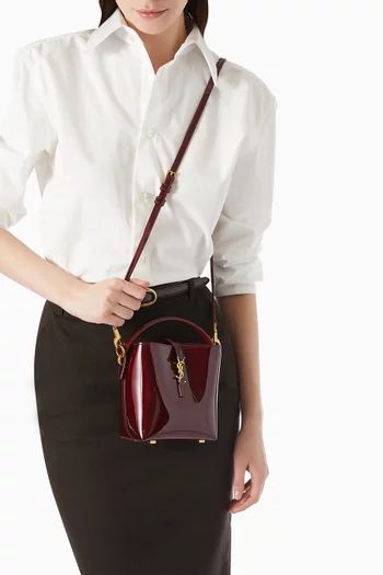 Mini Le 37 Bucket Bag in Patent Leather