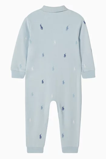 Embroidered Sleepsuit in Cotton