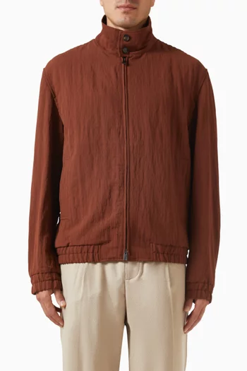 Packable Bomber Jacket in Wool-blend