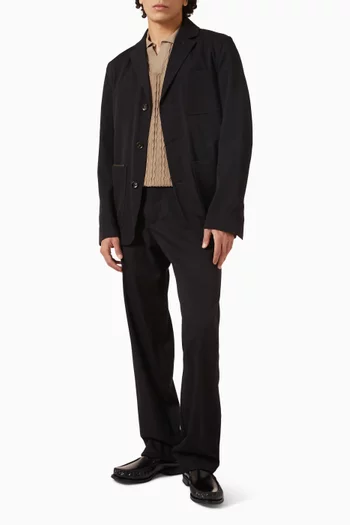 Micro Argyle Polo Shirt in Cotton-knit