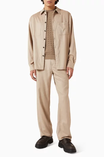 Micro Argyle T-shirt in Cotton-knit